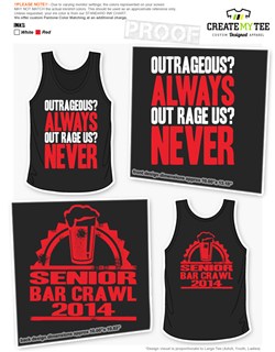 sorority senior bar crawl shirts